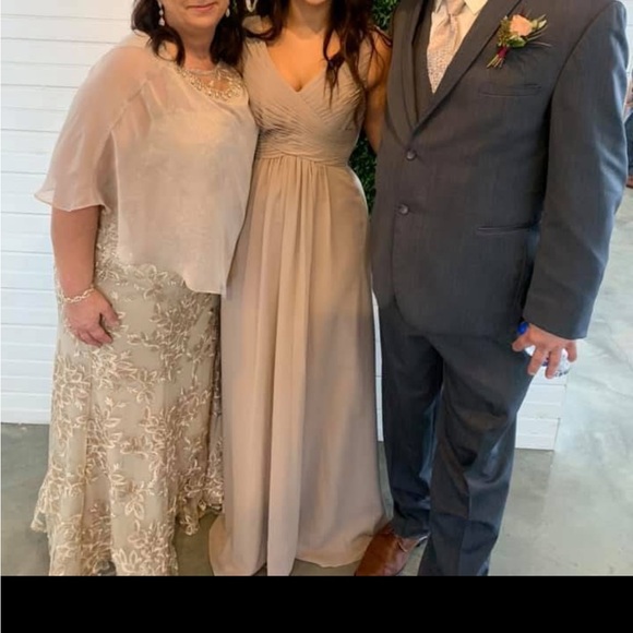 David's Bridal Metallic Floral Plus Size mother of the bride dress - Picture 11 of 11